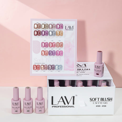 LAVI Cat Eye Kit (18 colors) - SOFT BLUSH (#109 - #126) Collection