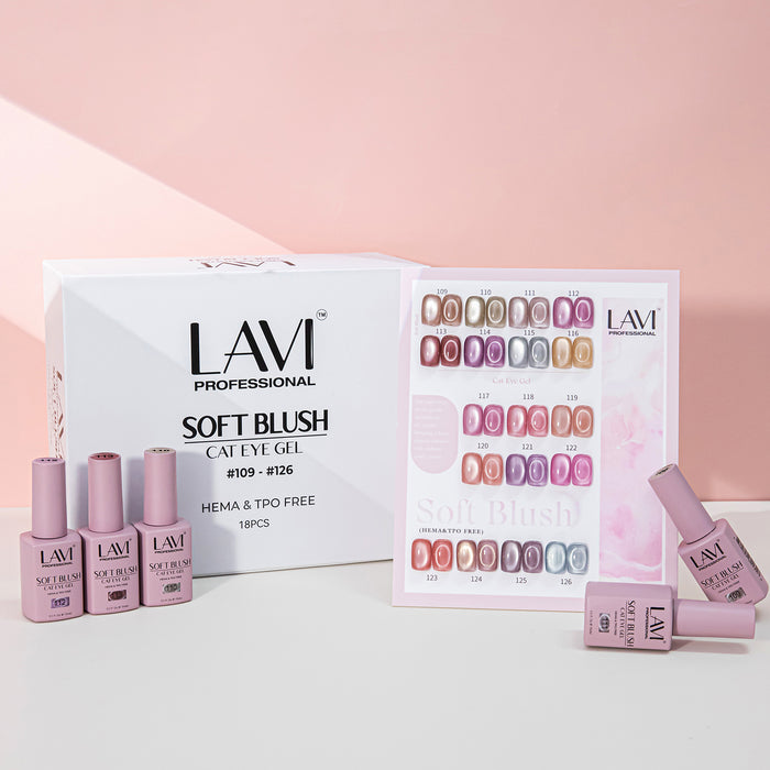 LAVI Cat Eye Kit (18 colors) - SOFT BLUSH (#109 - #126) Collection