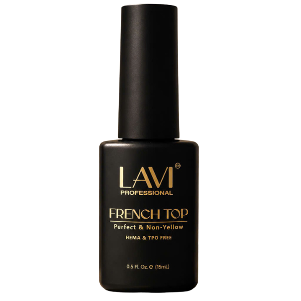LAVI Gel 0.5oz - French Top Coat Square Bottle (HEMA & TPO Free) (Pk: 216 pcs/case)