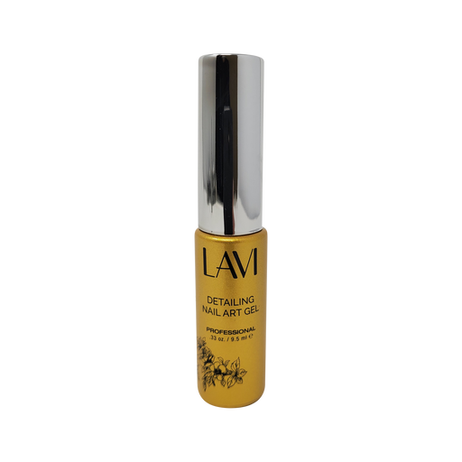 Lavi Detailing Nail Art Gel, 04, GOLD GLITTER, 0.33oz, (Pk: 12 pcs/box)