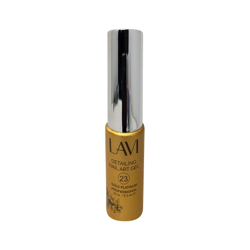 Lavi Detailing Nail Art Gel, 23, GOLD PLATINUM, 0.33oz, (Pk: 12 pcs/box)