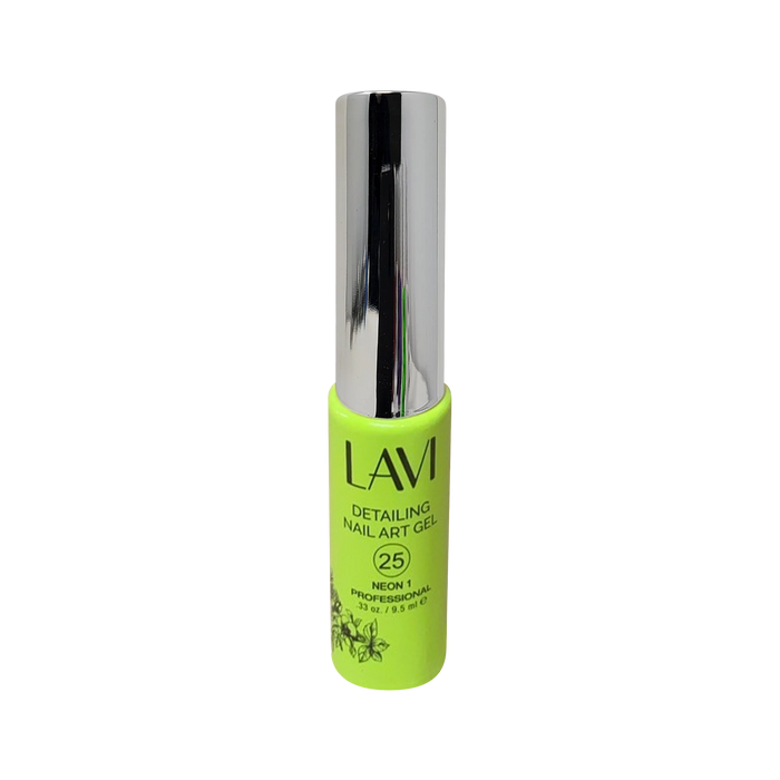 Lavi Detailing Nail Art Gel, 25, NEON 1, 0.33oz, (Pk: 12 pcs/box)