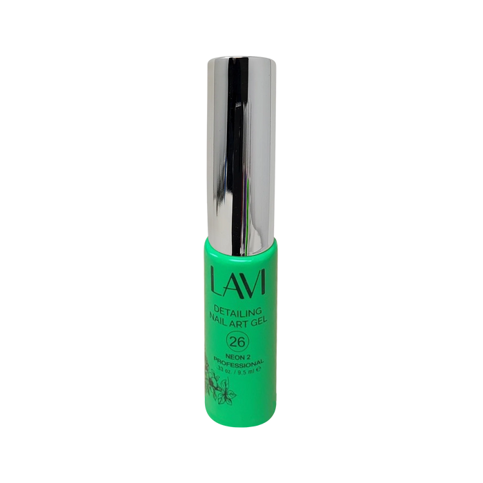 Lavi Detailing Nail Art Gel, 26, NEON 2, 0.33oz, (Pk: 12 pcs/box)