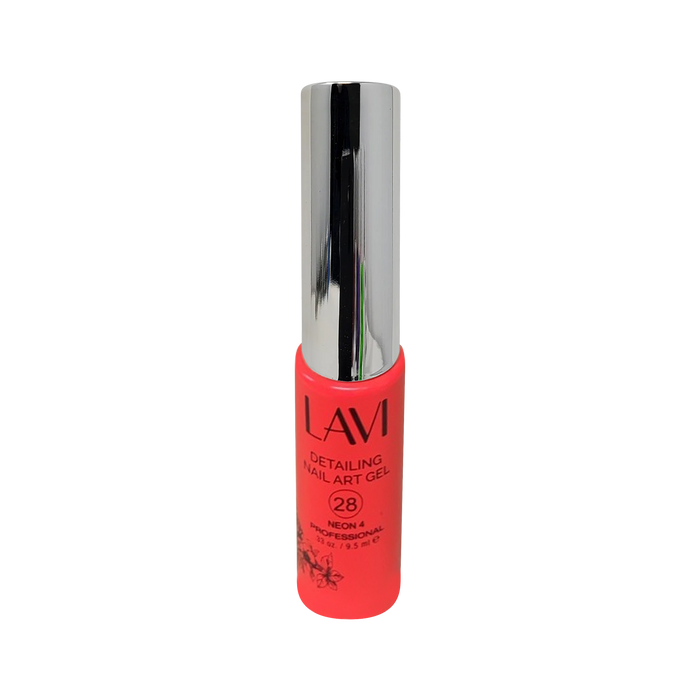 Lavi Detailing Nail Art Gel, 28, NEON 4, 0.33oz, (Pk: 12 pcs/box)