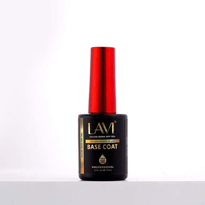 Lavi Base Coat 0.5oz (HEMA & TPO Free), Version 2 (PK: 25 pcs/box, 200 pcs/case)
